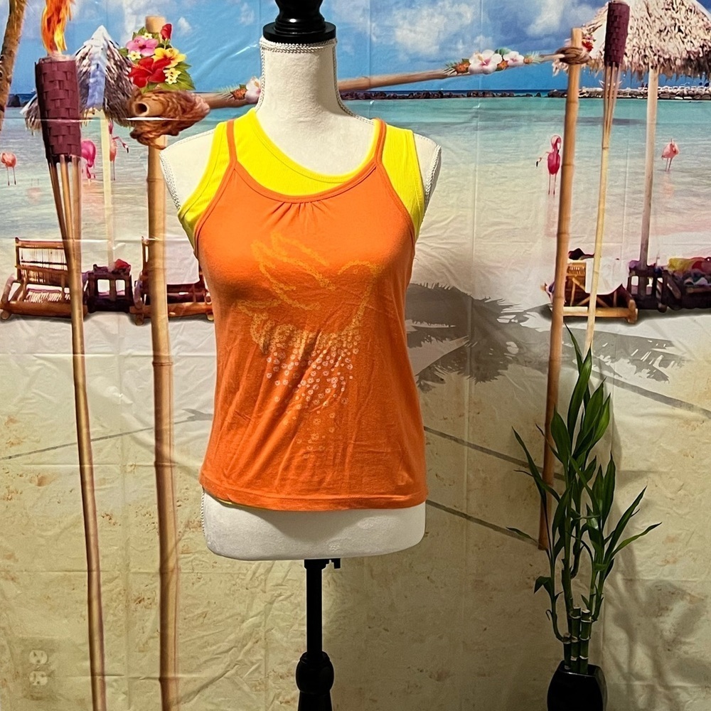 Y2K- Vintage Faded glory double tank top